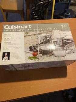 CUISINART CLASSIC STAINLESS COOKWARE 7 PCS