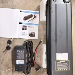 48V E-Bike Battery, Silver Fish Lithium Batteries 30A BMS, Safe Lock, Led Indicator Light for Controller 0W-1000W Electric Bike Bicycles Motor (48V 15