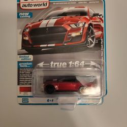 2022 AUTO WORLD 1:64 Rapid Red 2020 Shelby GT-500 Mustang 