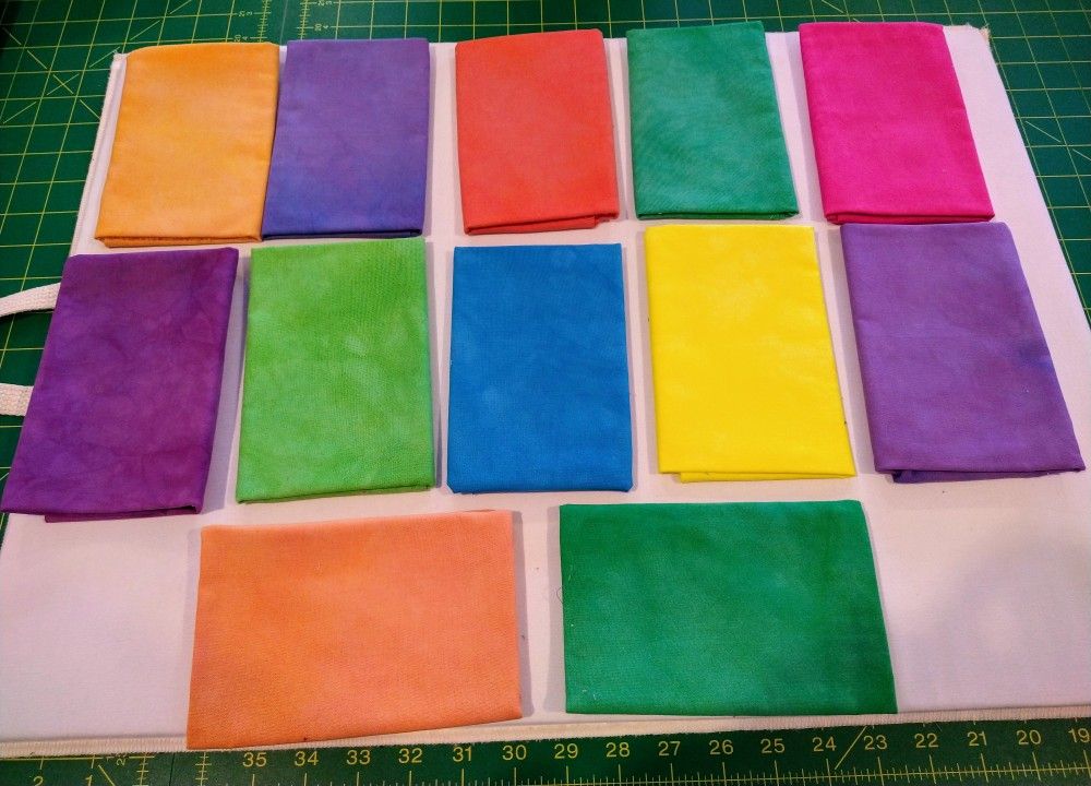 Quilt Fabric--3+ Yds Hand Dyed Fat Quarter Bundle