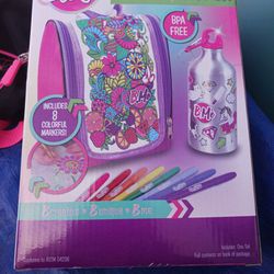 Snack Pack Coloring Set Bag And Bottle And Markers 