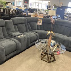 Grey Reclining Family Sectional ☑️✨ $1,899