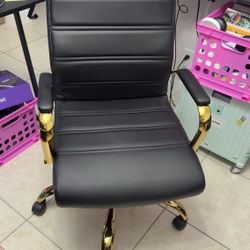 Black & Gold Computer Chair 