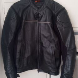Men's REAX Jackson Biker Leather Jacket, Size Small