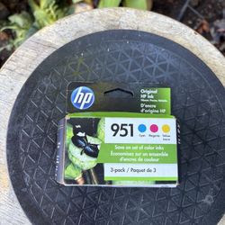 HP 951 Genuine Cyan Magenta Yellow Ink Cartridge, 3-Pack!