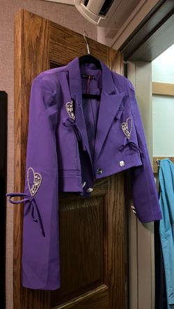 Purple Jazzy Women’s Cropped Blazer