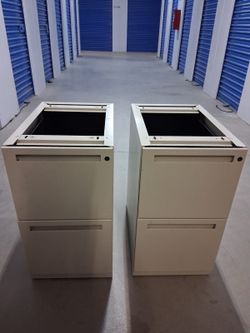 Pair of 2-Drawer Metal Filing Cabinets available $45each