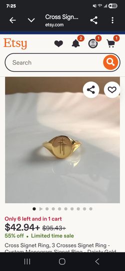 Brand new signet ring size 7.5 for women