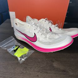 🔥NEW SZ 12 Nike ZoomX Dragonfly Track Spike White Sail Pink CV0400-101 Men