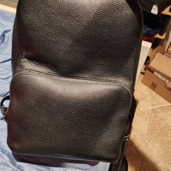 Cole Hann Leather Black Backpack