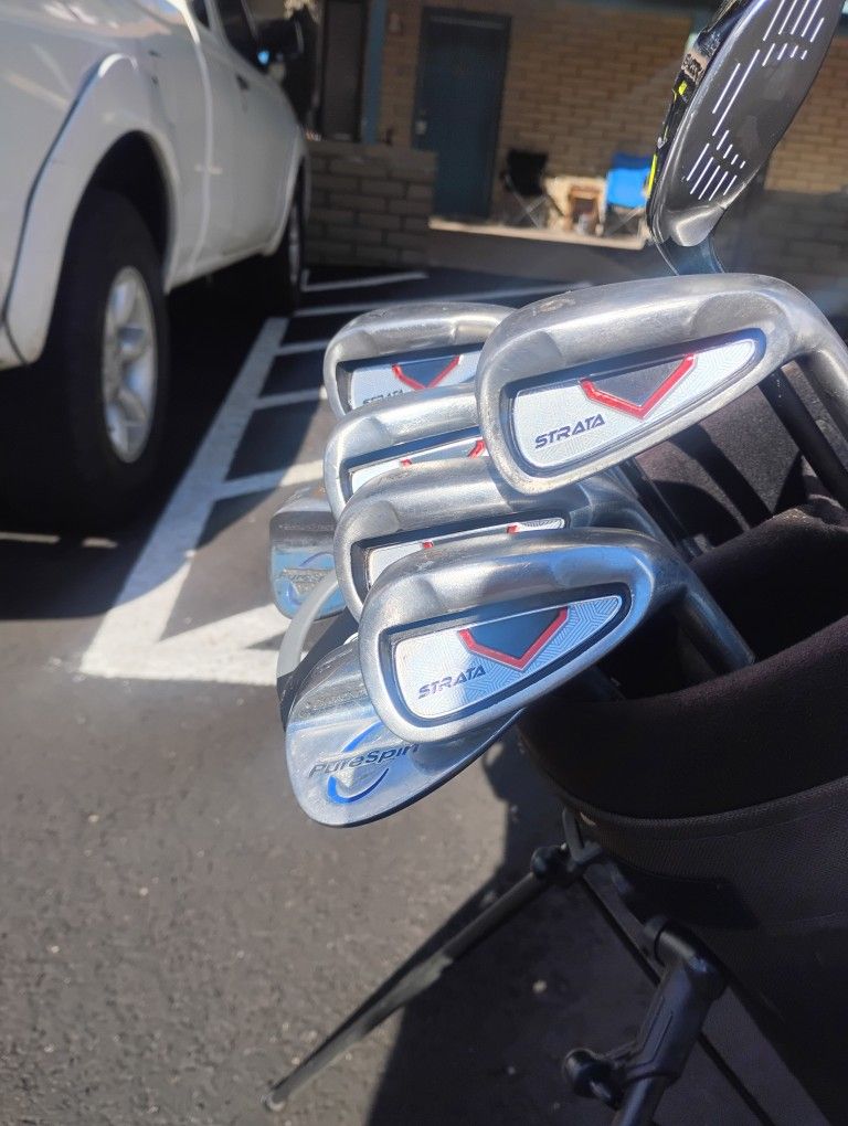 Golf Clubs! Men's Complete Set! Callaway Strata & Tour Edge!