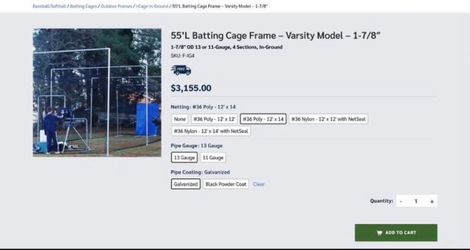 55’ Batting Cage - New