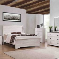 Queen Bedroom  Dresser Mirror One Nightstand   Free Local Delivery  Check Description