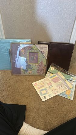 Scrapbook Kit Lot – 3 Unused Sets, Albums & Supplies Included