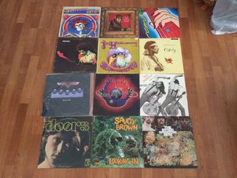 12 Vinyl Record Bundle Jimi Hendrix, The Doors, Grateful Dead