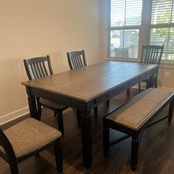 Ashley’s Furniture, Tyler Creek Dining Set, Black/Gray 
