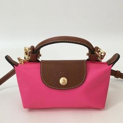 Longchamp mini bag with top handle and crossbody Pink Bag Purse Gift