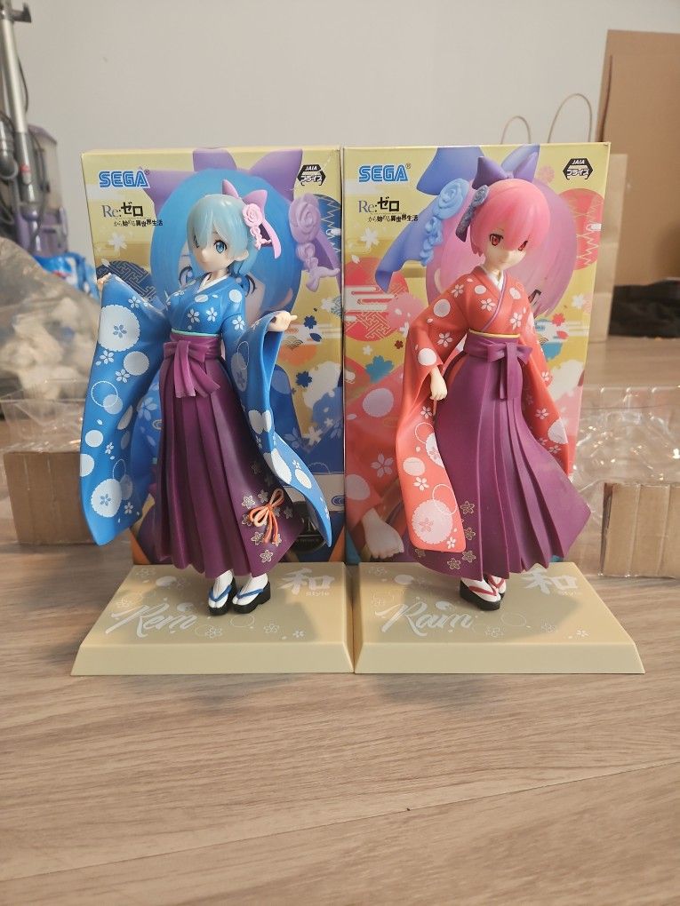 Sega Rem and Ram Figurines