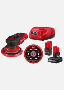 NEW Milwaukee M12 FUEL 6" Random Orbital Sander Kit (5.0Ah + 2.5Ah)
