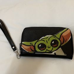 New Buckle Down Grogu Black Wristlet