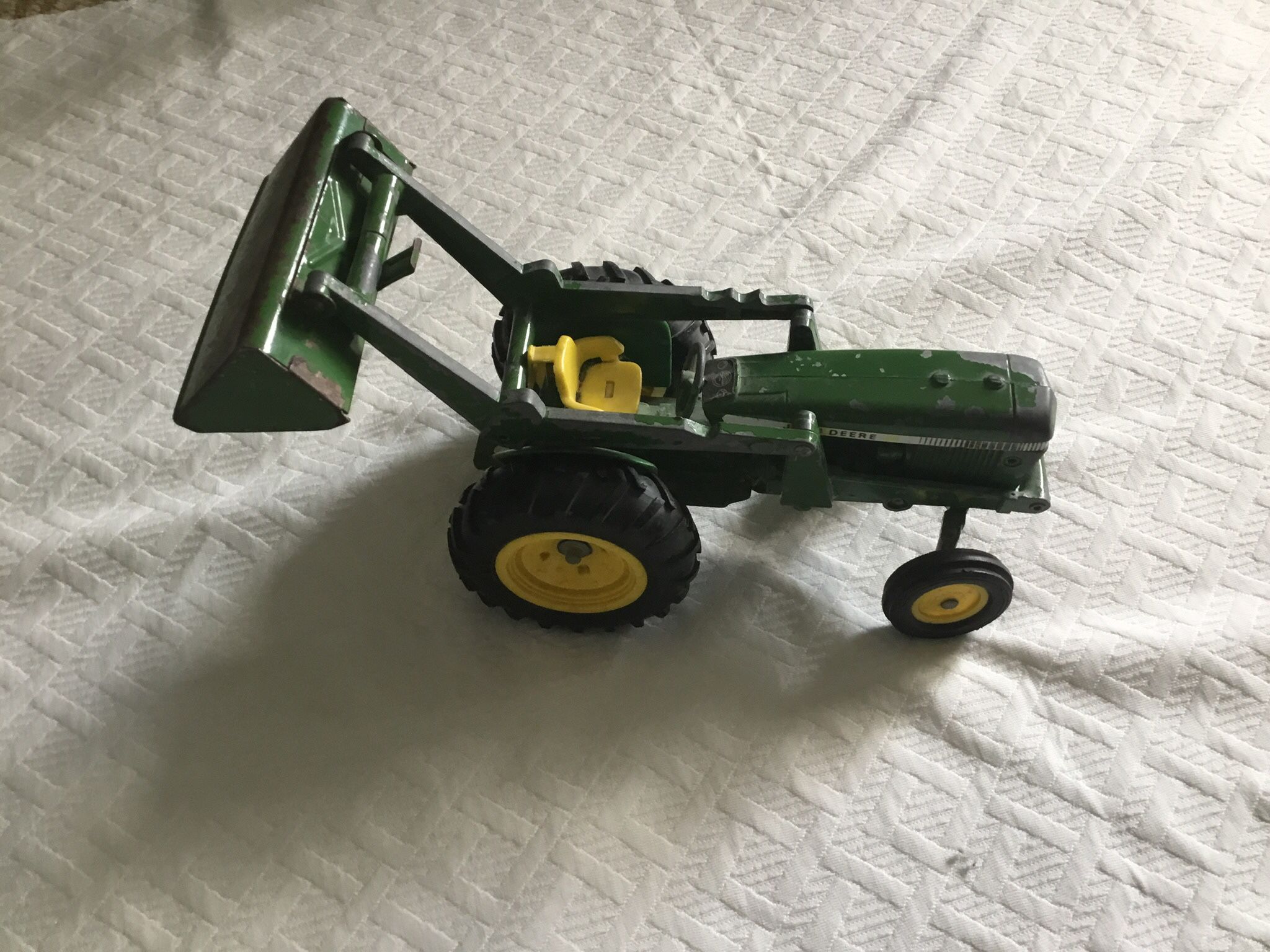 Vintage John Deere Metal Toy Tractor