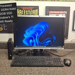 HP Desktop Computer With Monitor Keyboard And Mouse Included