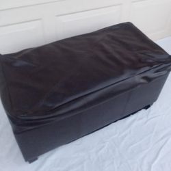 Small Brown Storage Ottoman (32”x 16”x 16” H), Foot Stool, Foot Rest or Bench