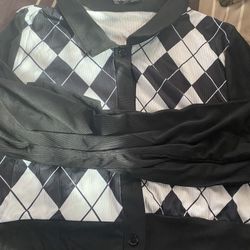 Black And White Crop Top