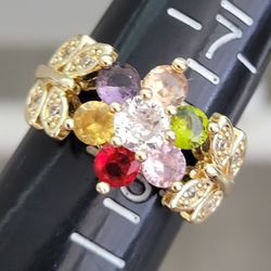 Beautiful Colorful Flower Ring 