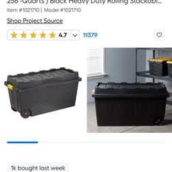 Very Big Sturdy Tote W/ Wheels 