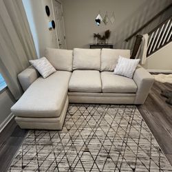 Sofa With chaise And Floating Ottoman 