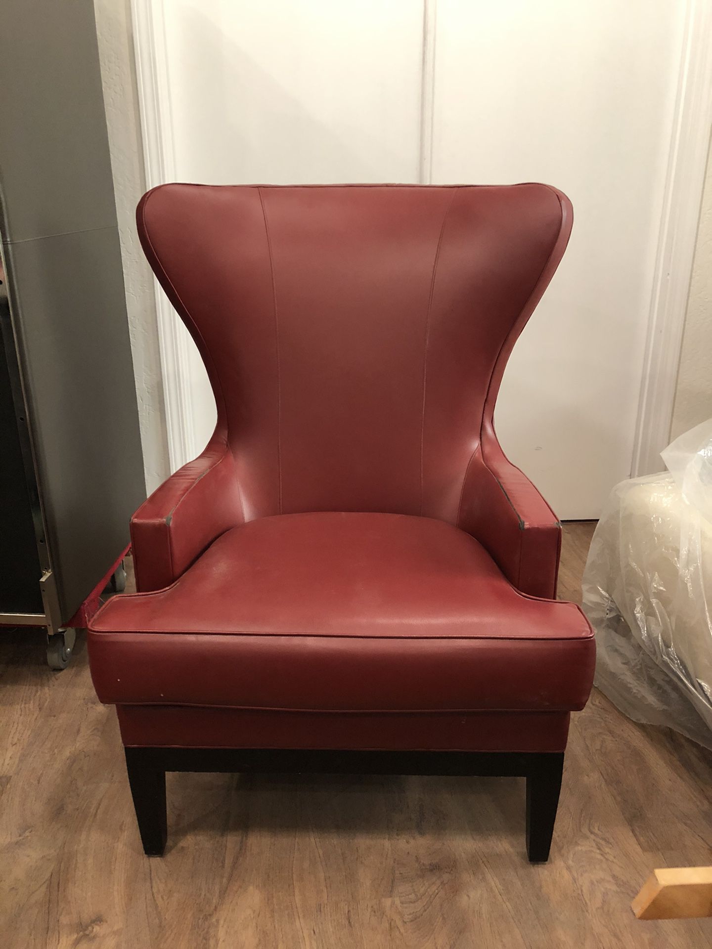 Faux leather chair