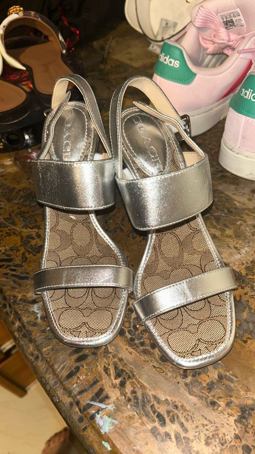 Coach Rori Sandal In Silver