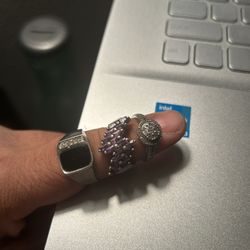 Silver Rings and Necklace 