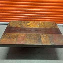 Tile And Wood Coffee Table