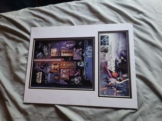 Star Wars USPS First Day of Issue Stamp Set Matted