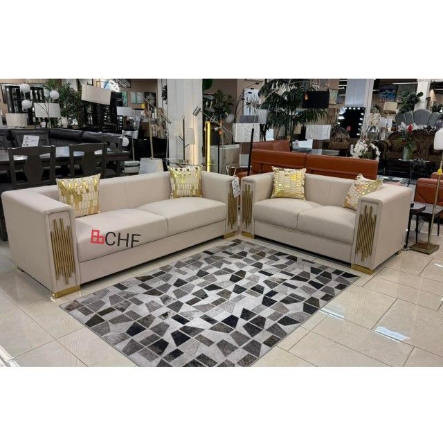 Luxury 2 Piece Living Room Sofa And Loveseat   