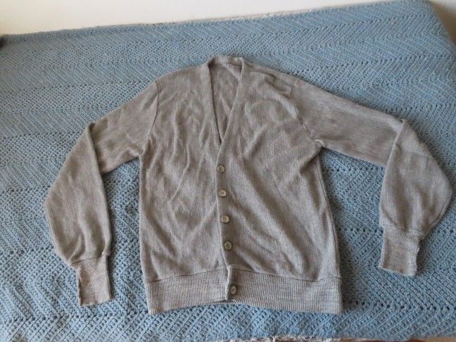 vintage cardigan mother of pearl buttons made in usa no size