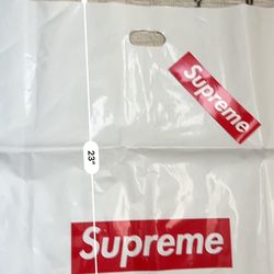 2 Supreme Shopping Bags With Sticker 