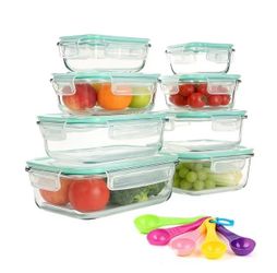 Sealed Glass Food Storage Containers Lunch Boxes for Salads Fruits Vegetables Sandwiches Lunch Boxes Sealed Storage Durable Glass Food Storage Contain