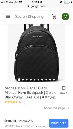 MK Abbey Large Backpack Purse Handbag 