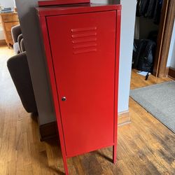 Red storage locker