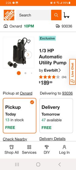 1/3 Hp AUTOMATIC UTILITY PUMP