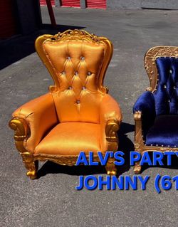 Gold throne chairs