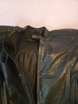 Chamarra de piel para motocicleta