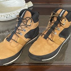 Timberland Euro Hiker Mid Hiking Boot Men's Wheat Black Waterproof Ankle Sz 8