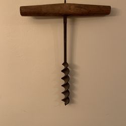 Vintage Wooden Auger