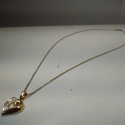 925 Silver Ross Simons Heart Pendant Necklace, Italy 