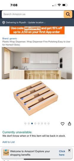 Bamboo Dispenser Foil And Plastic