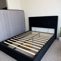 Black Suede Bedframe